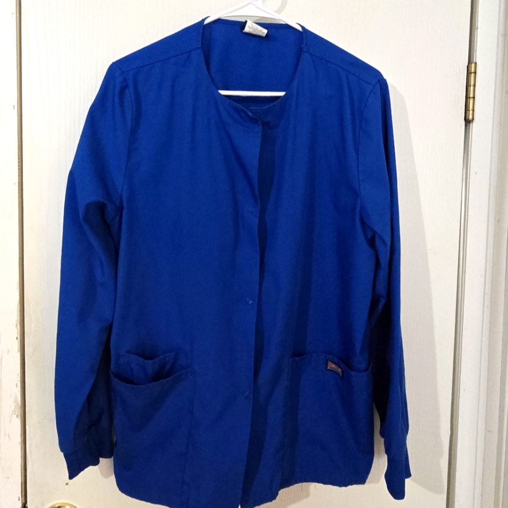 Cherokee Womens XS Royal Blue Scrub Jacket Lightweight